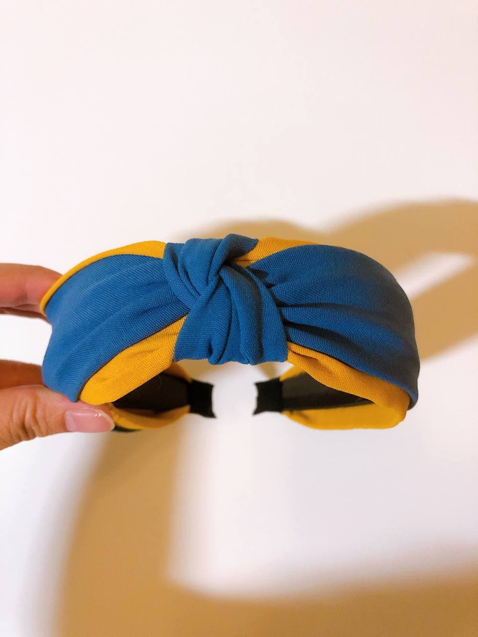 韓式人工髮箍- 藍黃色髮箍