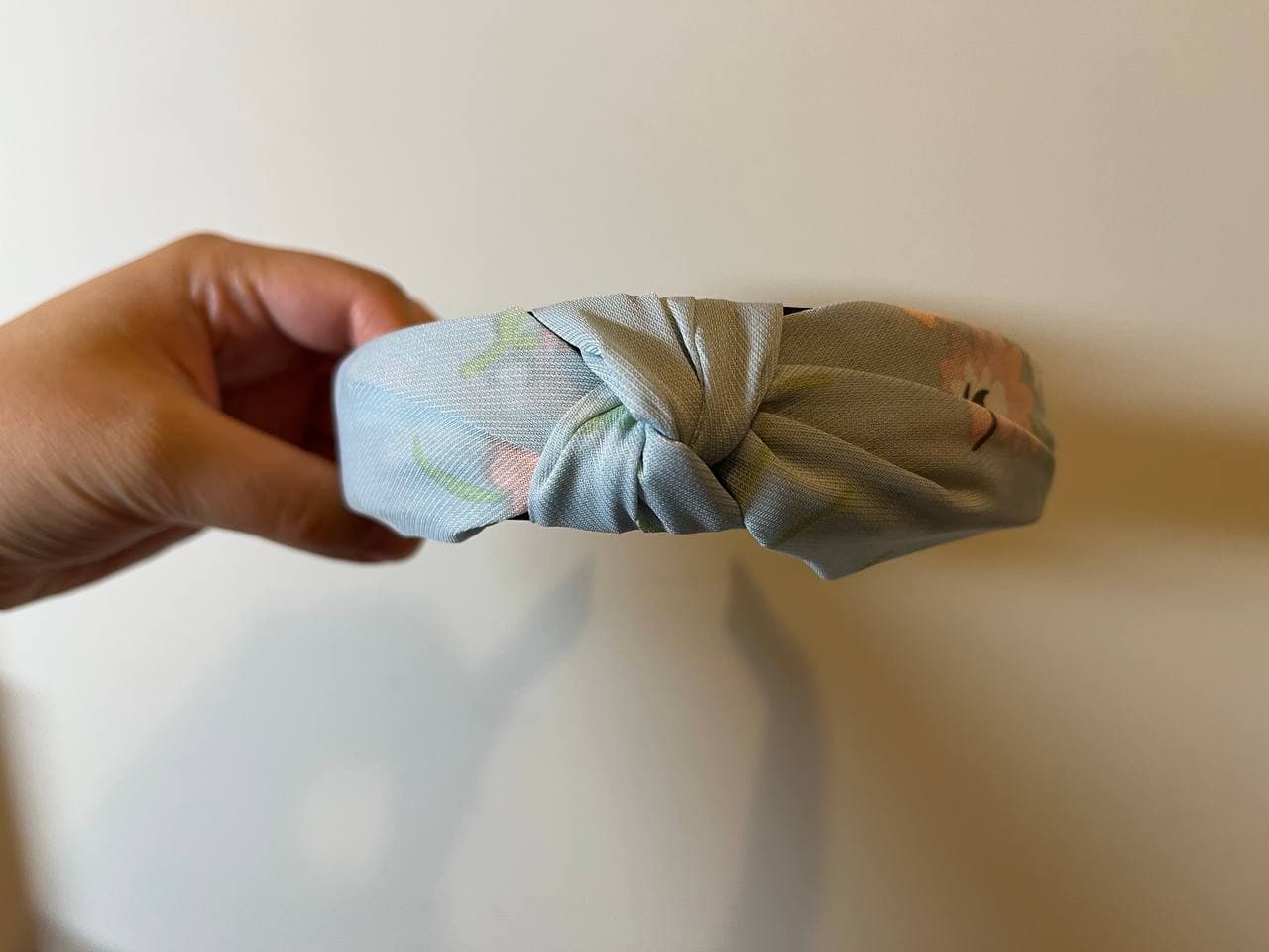 韓式人工髮箍-  淺藍色花花髮箍