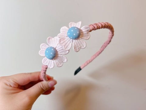 韓式小童髮箍系列 - 2朵小花