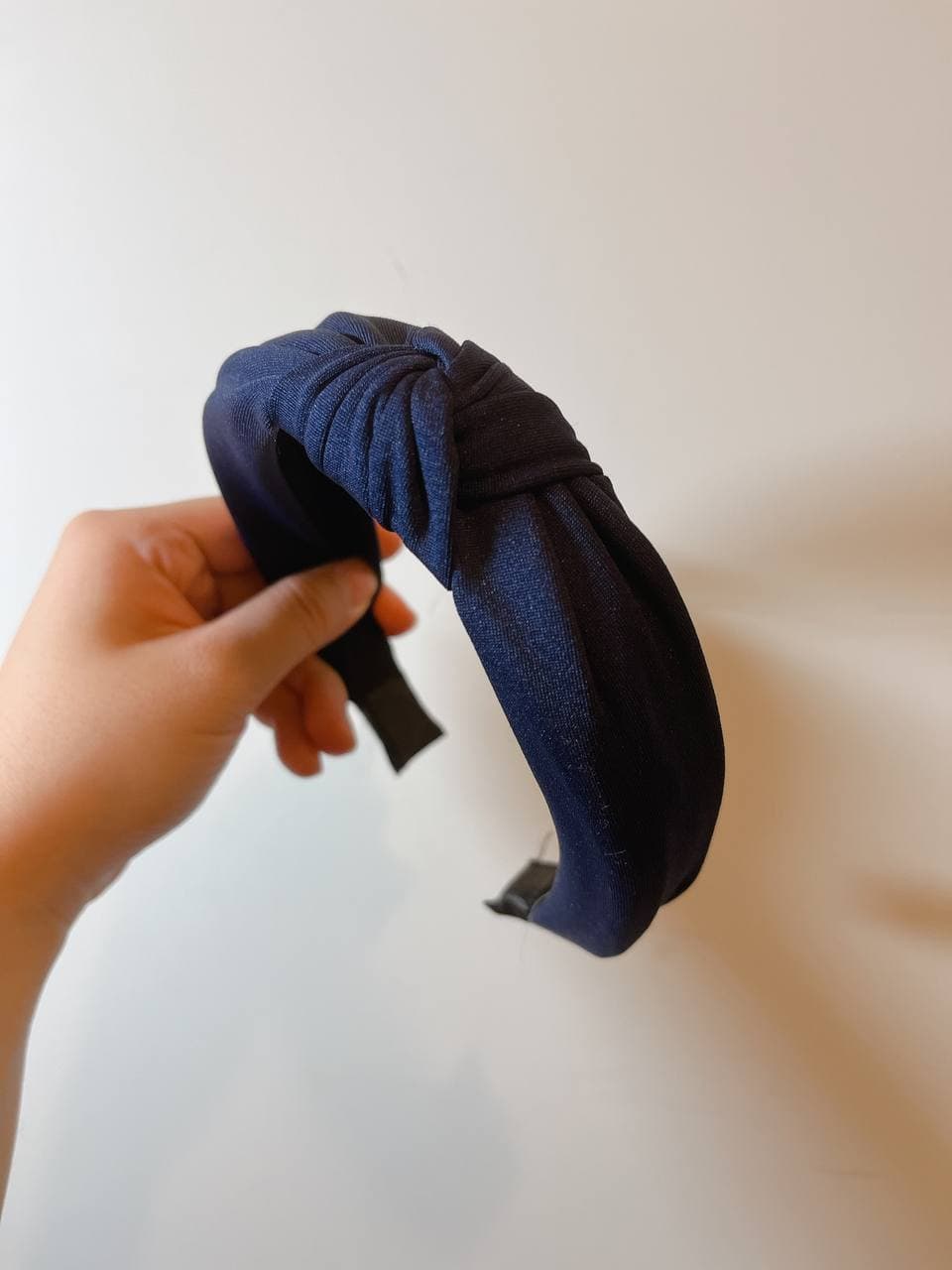 韓式人工髮箍- 淨色髮箍 (深藍色）